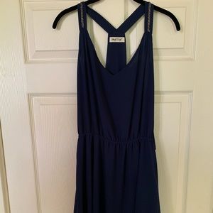 Navy razor back dress